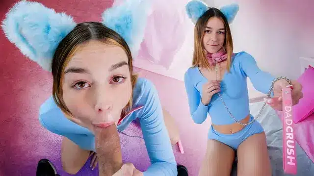 ¡Este invierno es tan frío! Ella necesita el pene de su padrastro para mantenerse caliente – Della Cat